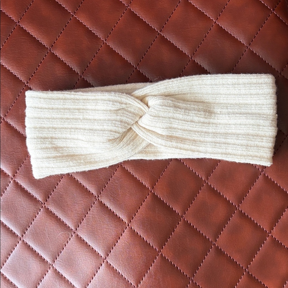 Cream Knitted Headband